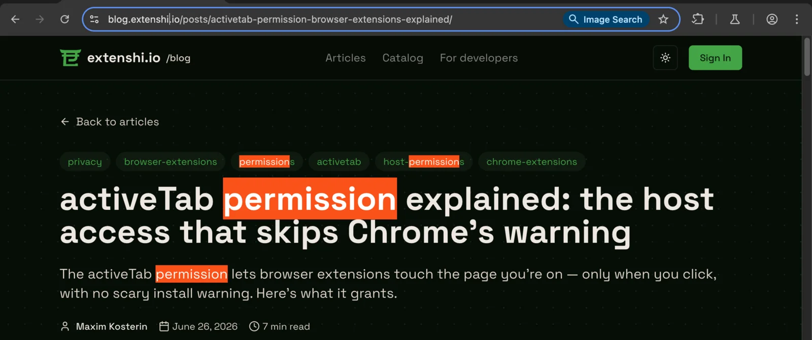 A web page with every occurrence of a search word highlighted in orange